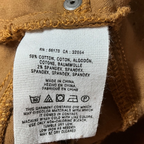 ANTHROPOLOGIE Pilcro Cotton Cognac Velvet 5 Pocket Skinny Jeans Low Rise Sz 28 - Picture 9 of 11